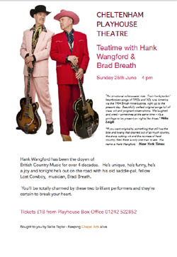 Cheltenham Playhouse Theatre, HANK AND BRAD JUNE 2023