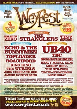 Weyfest poster: 1st September 2013