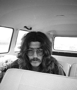 Bob in the bus again... photo Credit: Andy Roberts 1972
