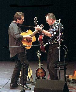 Andy Roberts and Iain Matthews playing at Queens College Bristol in 2001. Photo: Paul Cary
